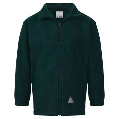 Green School Fleece With Embroidered Logo