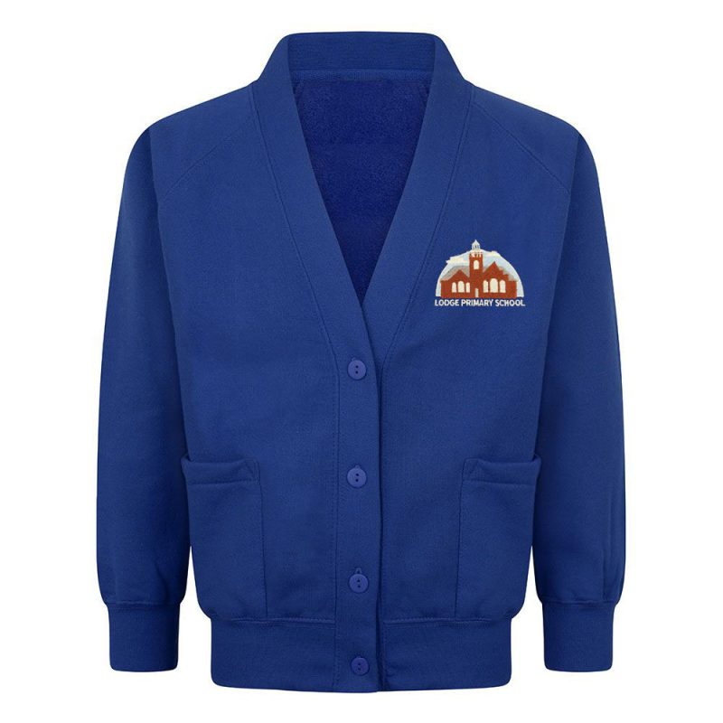 Royal Blue Primary School Cardigan With Embroidered Logo - Image 16