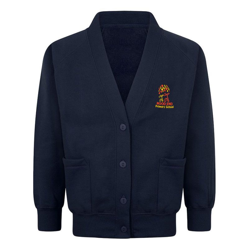 Navy Primary School Cardigan With Embroidered Logo - Image 10