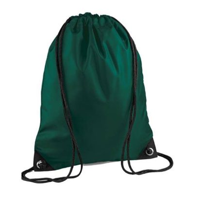Dark Green School Pump Bag with Embroidered School Logo
